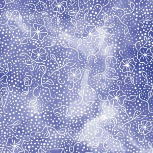 Sarah Payne - Birds Of Paradise - 2753-10 - Flower Blender Royal - Long Quarter (Width of Fabric By 25cm) - R2