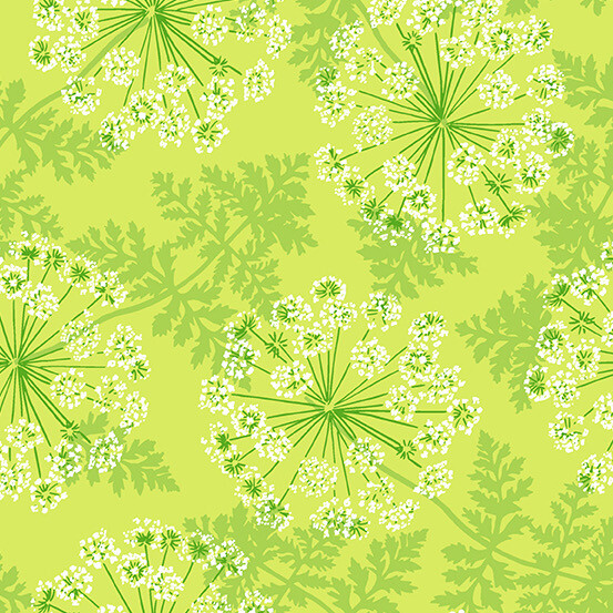 Andover - 9994-V - Patty Sloniger- Fauna & Flora - Wild Carrots - Lichen - Long Quarter (Width of Fabric By 25cm) - R2