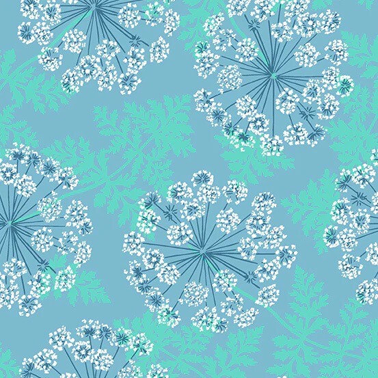 Andover - 9994-B - Patty Sloniger- Fauna & Flora - Wild Carrots - Lake - Long Quarter (Width of Fabric By 25cm) - R2 & W13.04
