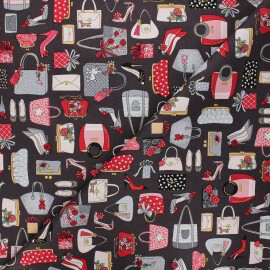 Makower - Pamper - 2316-S - Handbags Steel - 25cm Cut By Width Of Fabric - R2