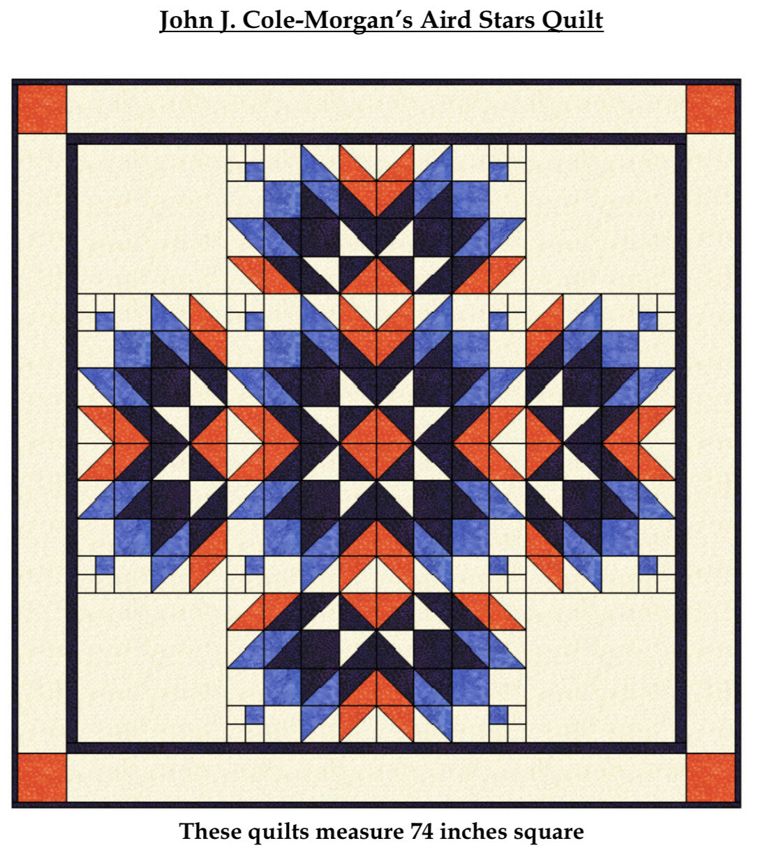 John J. Cole-Morgan’s Aird Stars Quilt Pattern - Physical