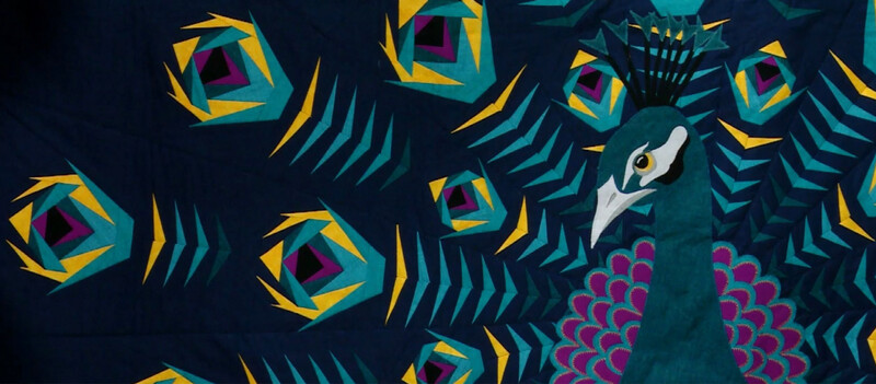 Kath Hardcastle Peacock FPP Sewing Quarter Quilt Pattern - C2.1