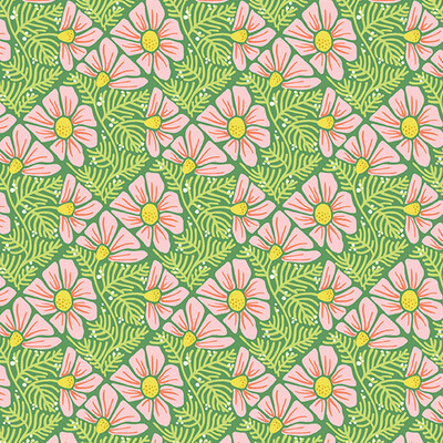 Andover - Moonlit Garden - Patty Sloniger - Pressed Flower - Minty - 507-E (Width of Fabric By 25cm) - W00.4