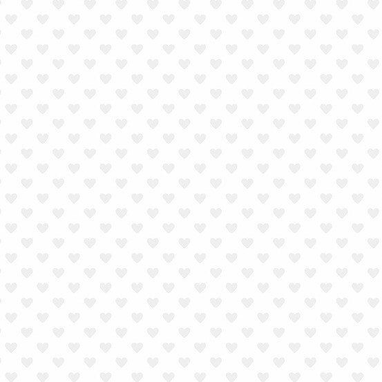 Andover - Hearts - White - 9149-WW (Width of Fabric By 25cm) - W00.5