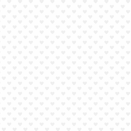 Andover - Hearts - White - 9149-WW (Width of Fabric By 25cm) - W01.2