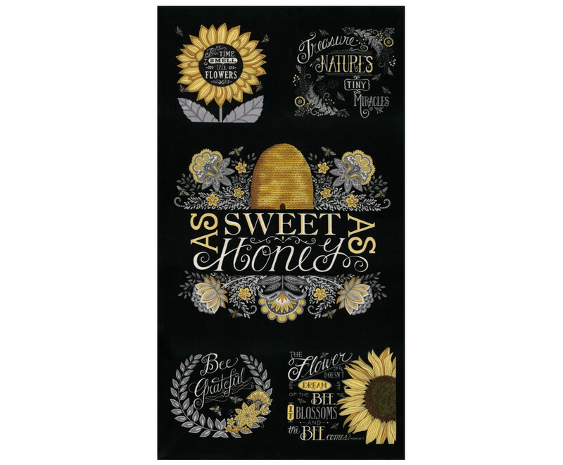 Deb Strain - Moda - Bee Grateful - 19960-14 - Black - W00.2