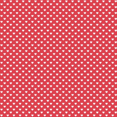 Andover - Hearts - Red Background White Hearts - 9149-R (Width of Fabric By 25cm) - W00.5
