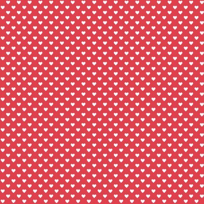 Andover - Hearts - Red Background White Hearts - 9149-R (Width of Fabric By 25cm) - W00.5