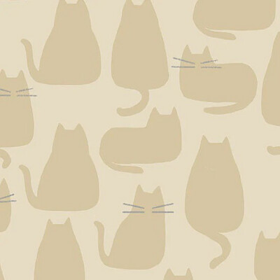 Andover - Whiskers And Dash - Sarah Golden - Cream Background - 9168-N (Width of Fabric By 25cm) - W00.5