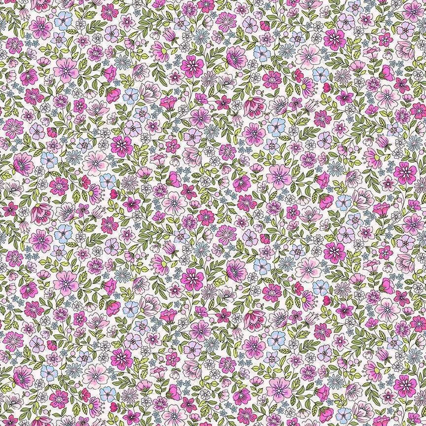 Makower - Cuttings - Meadow Pink - 001-P - R2