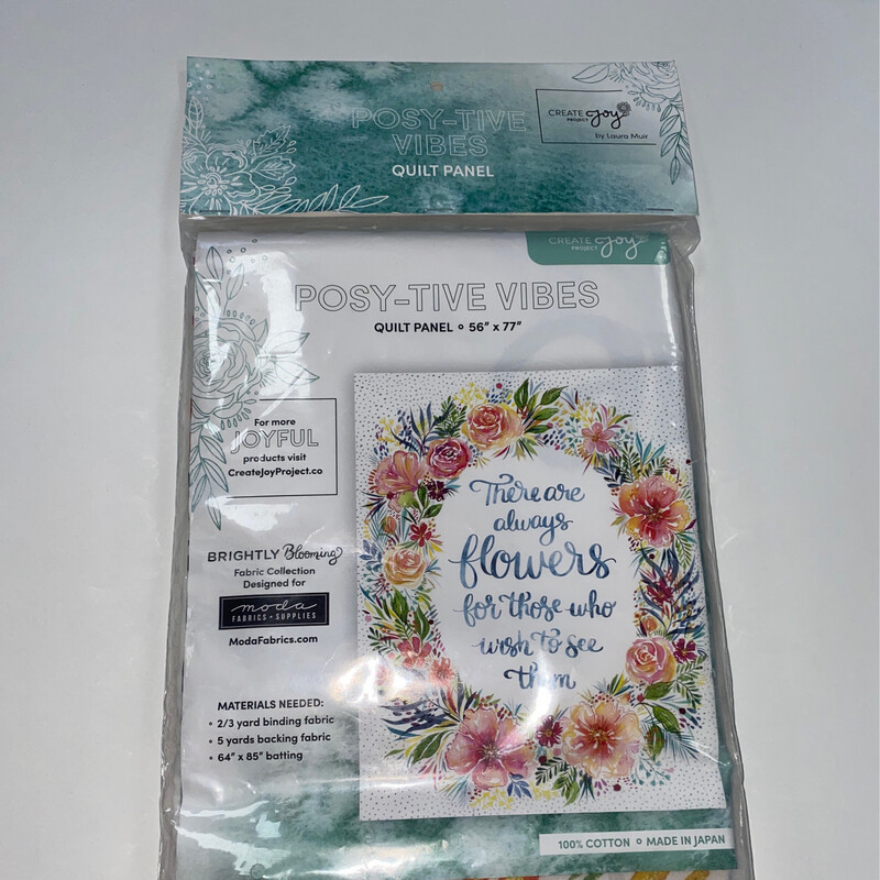 Posy-Tive Vibes Quilt Panel - Moda - 8434-11P - Pod03