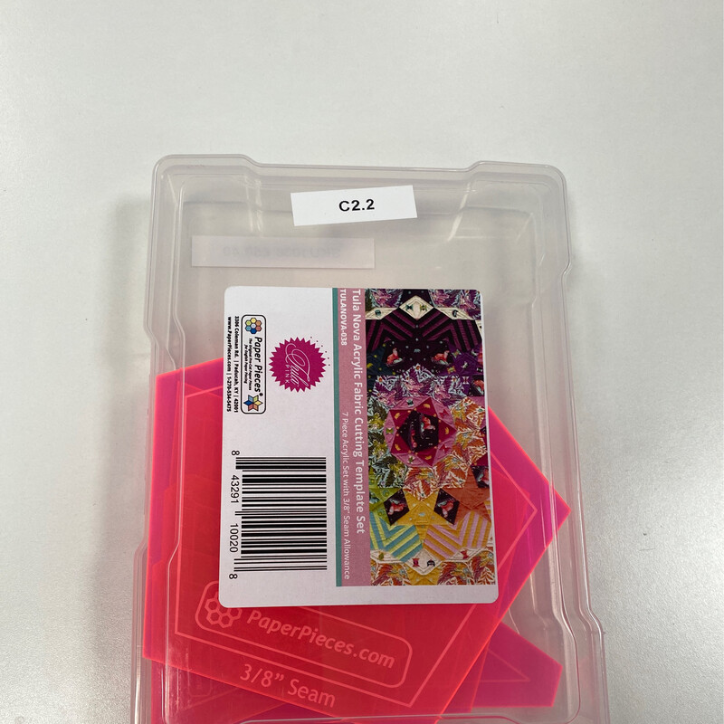 Tula Pink - Tula Nova - 3/8 Inch Seam Allowance Acrylic Templates - C2.2