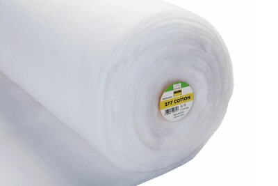Vlieseline (Vilene) 277 Cotton Batting - White - 150cm / 59in wide - Sold By The 50cm