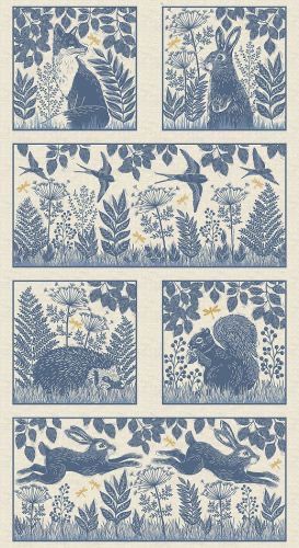 Makower - Heather And Sage Hedgerow - Blue - 2422-B - W03.3