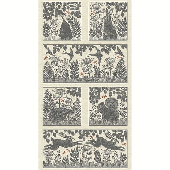 Makower - Heather And Sage Hedgerow - Grey - 2422-S - W03.4