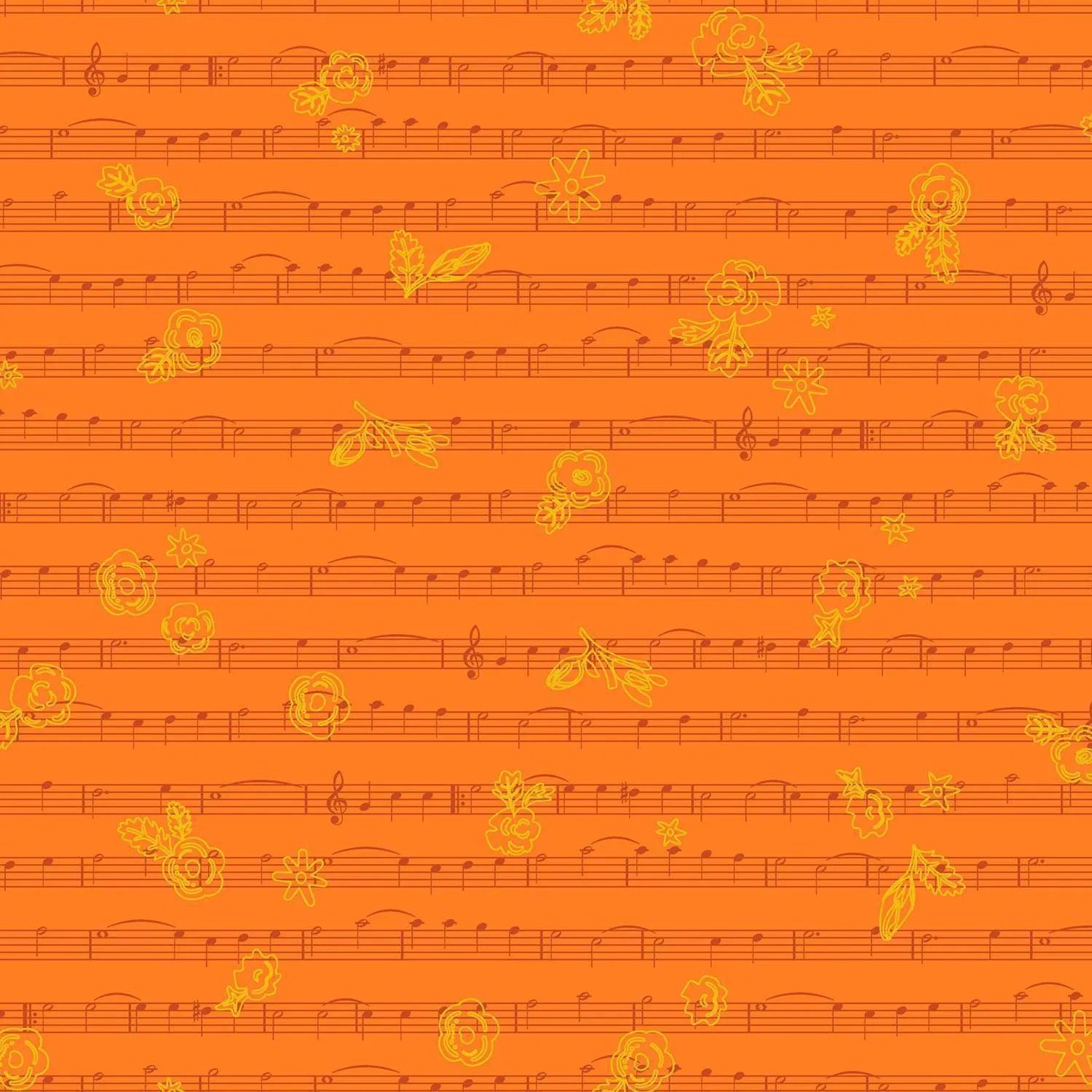 Alison Glass - Soliloquy - 1222-O - Singalong Marigold - Orange - 25cm Cut By Width Of Fabric - W11.3