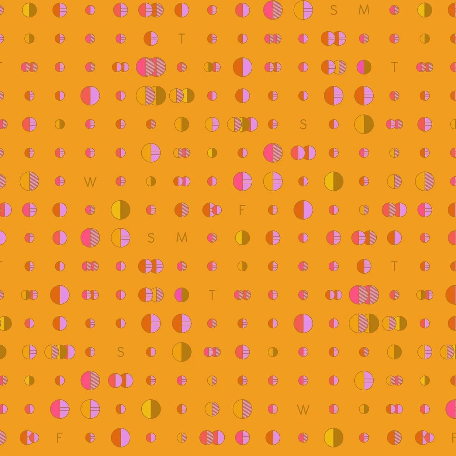 Alison Glass - Soliloquy - 1220-O - Data Yarrow - Orange - 25cm Cut By Width Of Fabric - W11.2