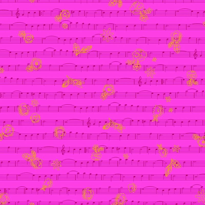 Alison Glass - Soliloquy - 1222-E - Singalong Peony - Pink - 25cm Cut By Width Of Fabric - W11.3