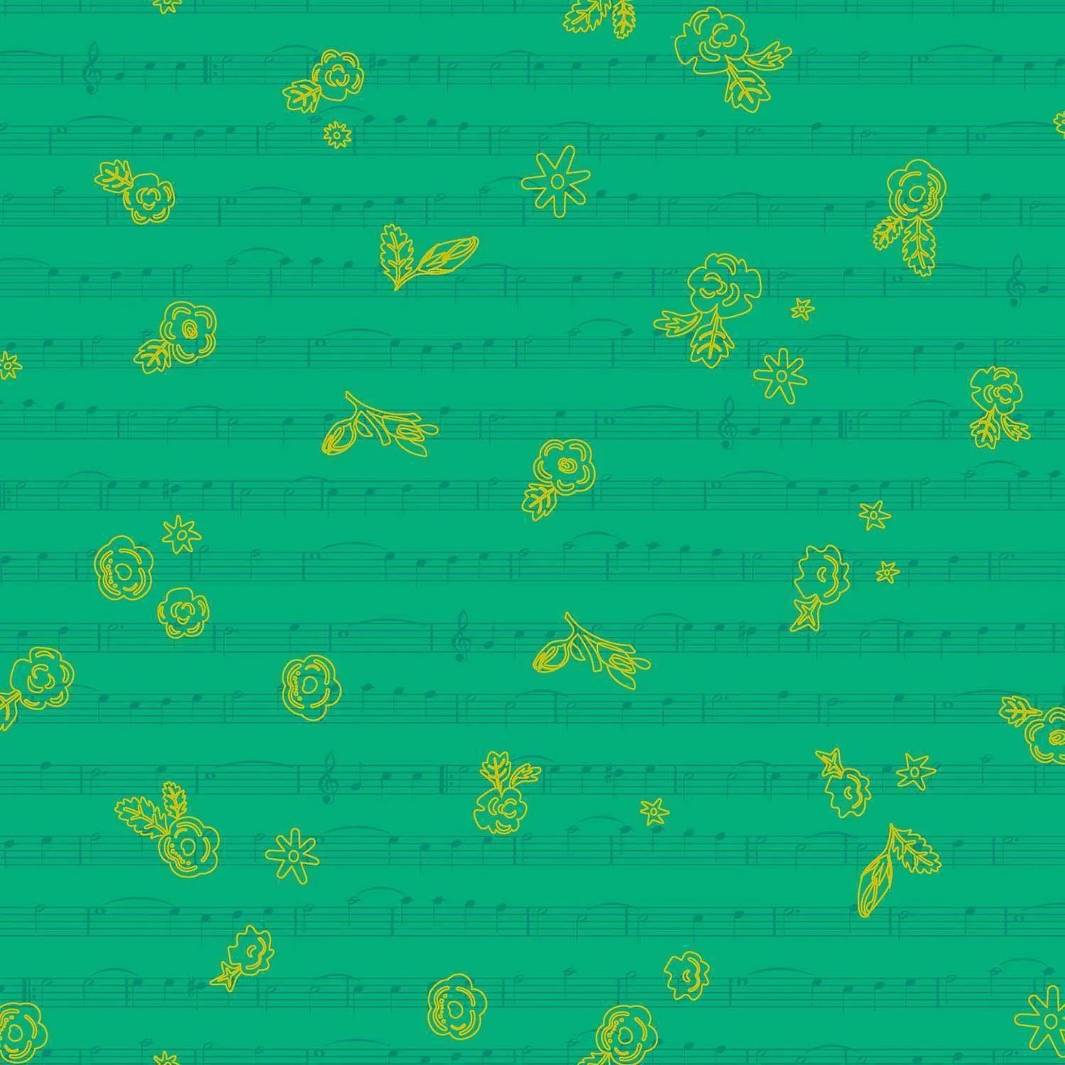 Alison Glass - Soliloquy - 1222-G - Singalong Fern - Green - 25cm Cut By Width Of Fabric - W11.3