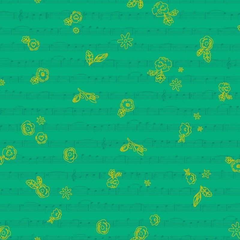Alison Glass - Soliloquy - 1222-G - Singalong Fern - Green - 25cm Cut By Width Of Fabric - W11.3