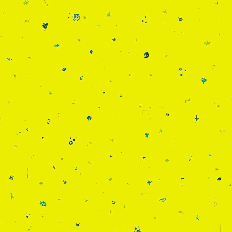 Giucy Giuce - Scrawl - 880-Y1 - Motley - Dayglow - Yellow - 25cm Cut By Width Of Fabric - W11.3