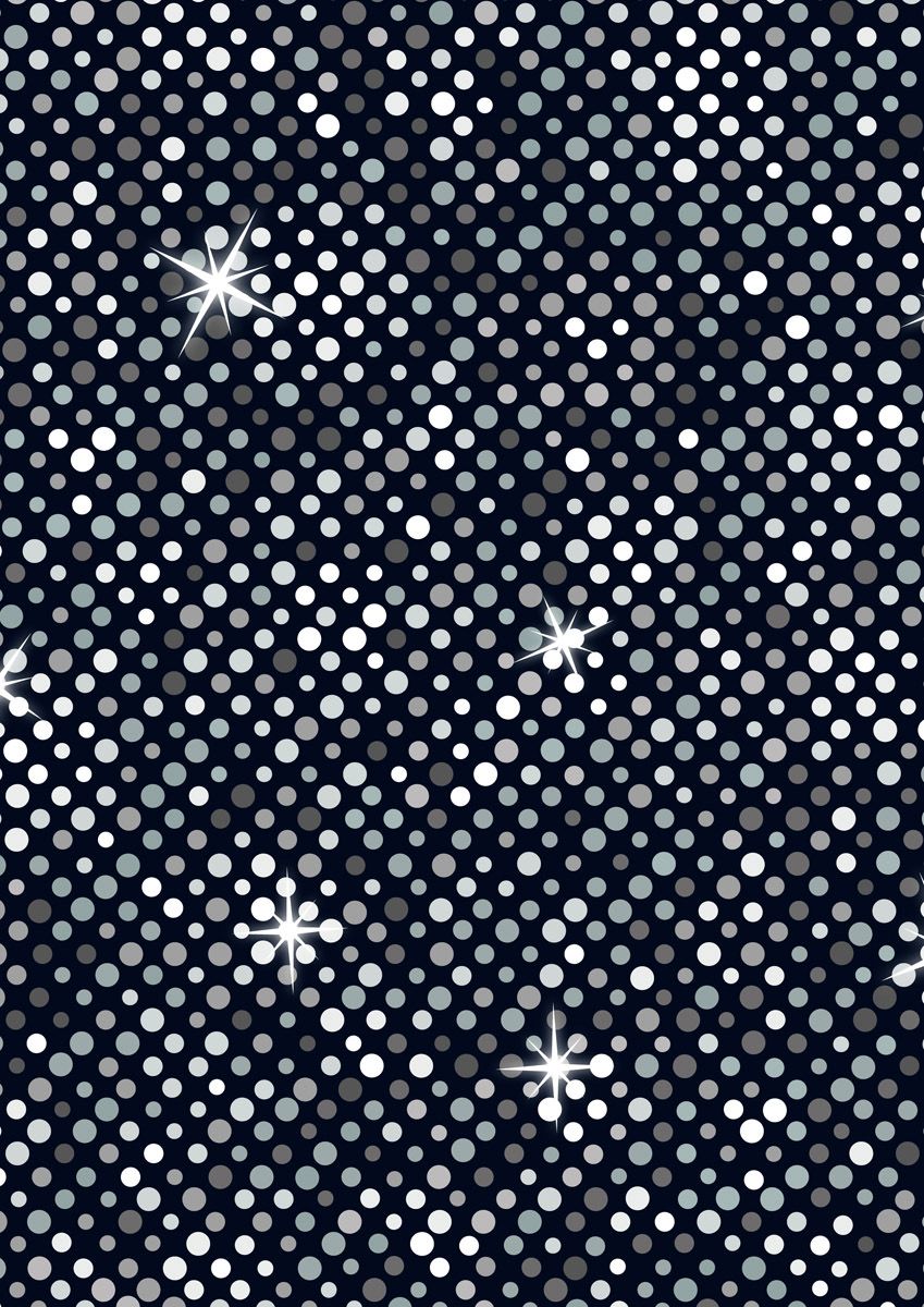 Lewis And Irene - Disco - Black And Grey Big Glitter with Silver Metallic - A841.3 - 25cm by WoF
