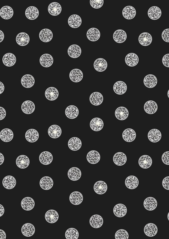 Lewis And Irene - Disco - Black Disco Dots With Silver Metallic - A842.3 - 25cm by WoF