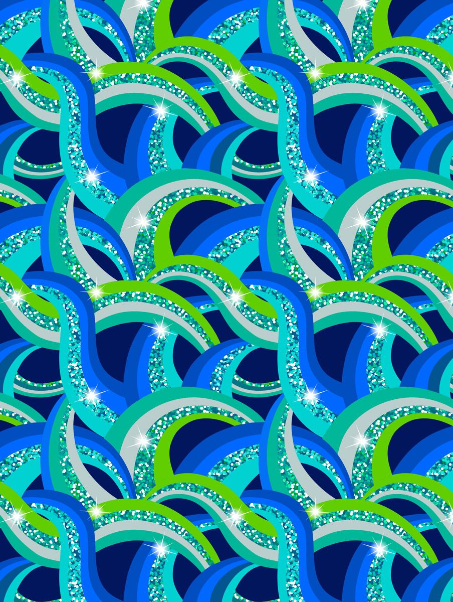 Lewis And Irene - Disco - Blue Disco Rainbow With Silver Metallic - A843.2 - 25cm by WoF