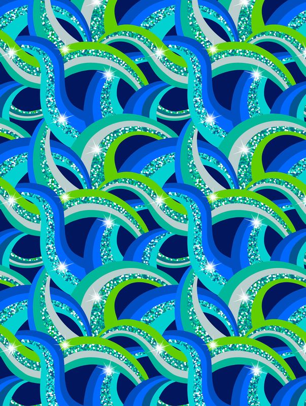 Lewis And Irene - Disco - Blue Disco Rainbow With Silver Metallic - A843.2 - 25cm by WoF