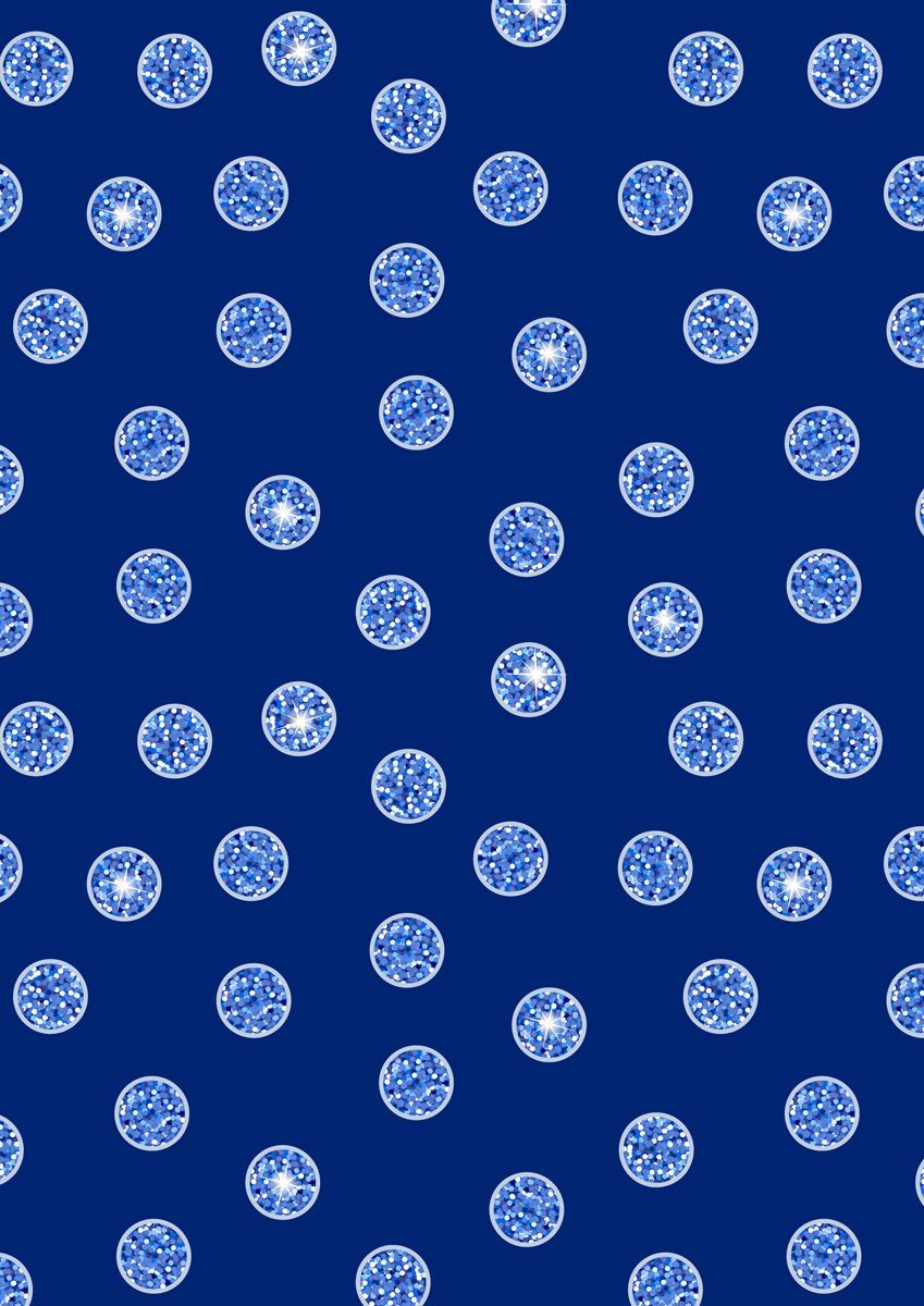 Lewis And Irene - Disco - Blue And Silver Disco Dots With Silver Metallic - A842.2 - 25cm by WoF