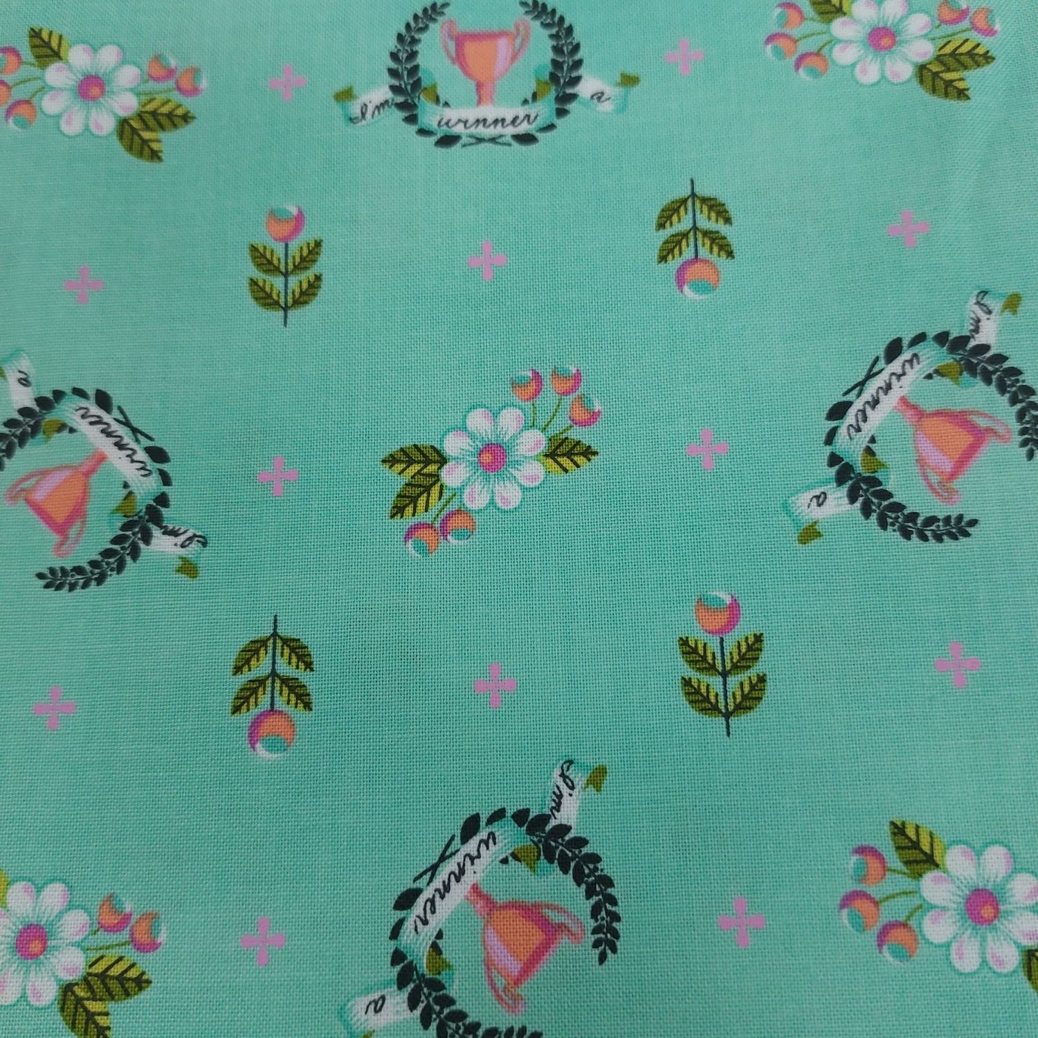 Tula Pink - Out Of Print - Slow &amp; Steady - Winner’s Circle - Green - PWTP089 - Fat Quarter - Fab19