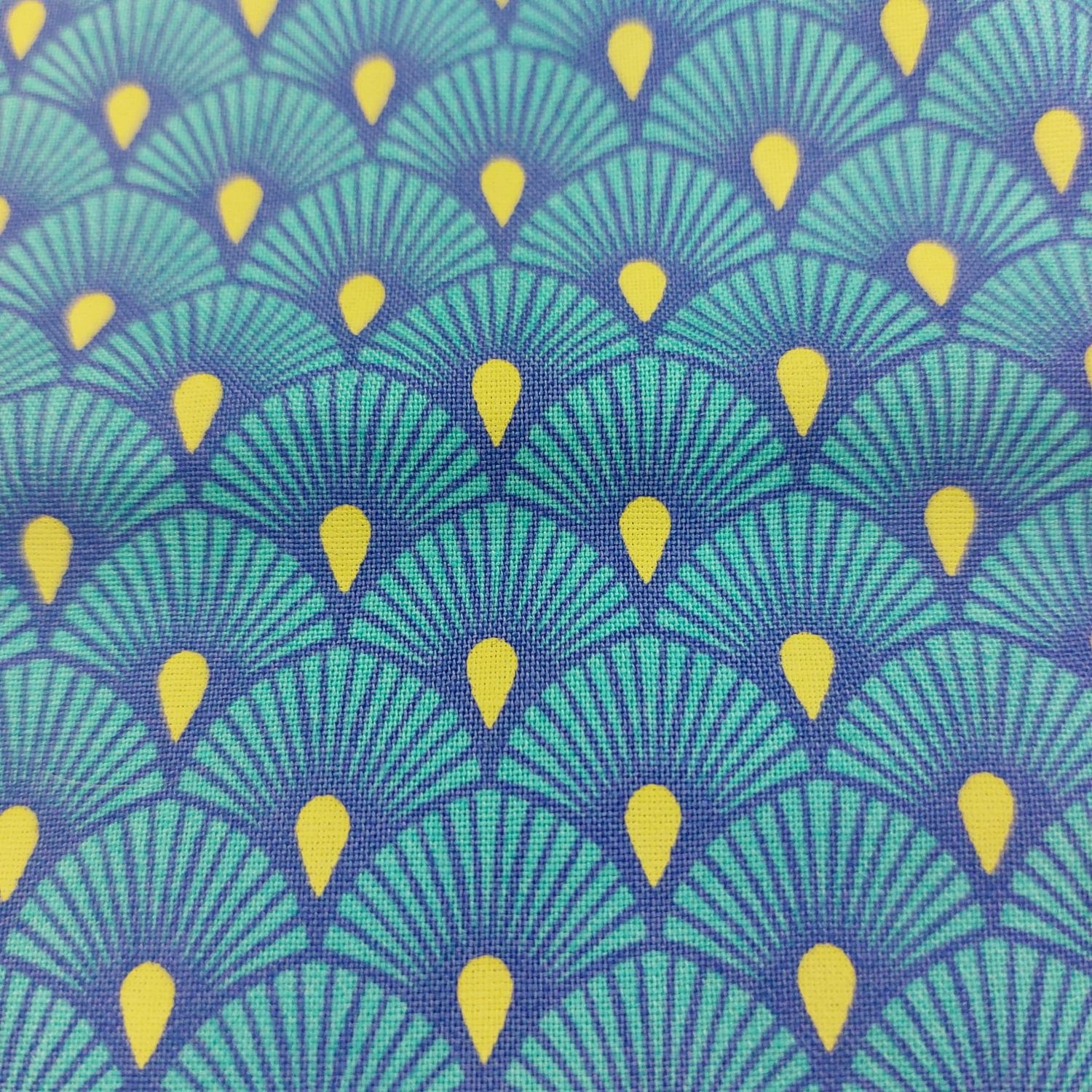 Tula Pink - Out Of Print - Pinkerville - Serenity - Blue Gold - PWTP080 - Fat Quarter - Fab23