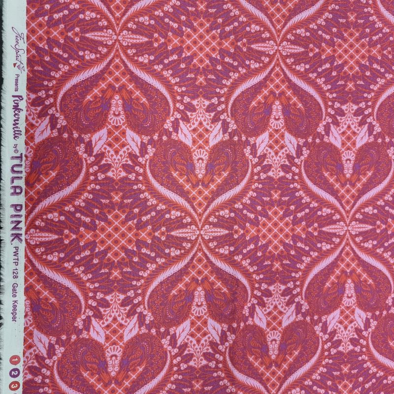 Tula Pink - Out Of Print - Pinkerville - Gate Keeper - Pink - PWTP128 - Fat Quarter - Fab27