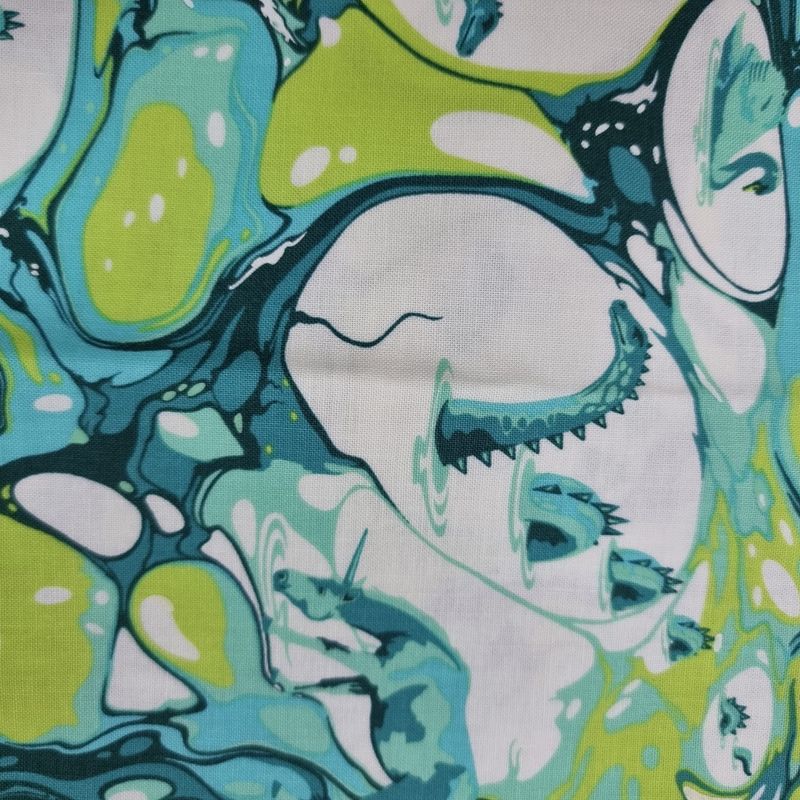 Tula Pink - Out Of Print - Pinkerville - Blind Faith - Green - PWTP129 - Fat Quarter - Fab29