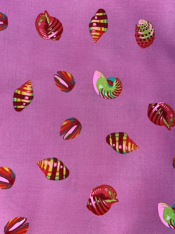 Tula Pink - Out Of Print - Zuma - Sea Shells - Pink - PWTP121 - Fat Quarter - Fab61