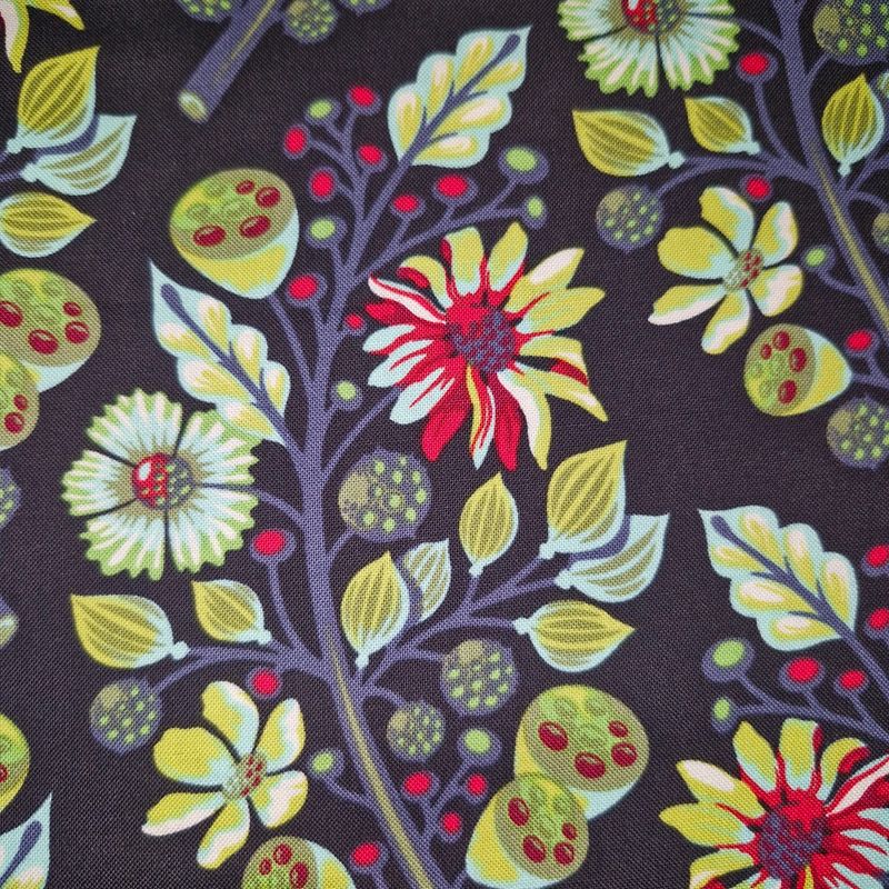 Tula Pink - Out Of Print - Moonshine - Sprout - Navy - PWTP056 - Fat Quarter - Fab47