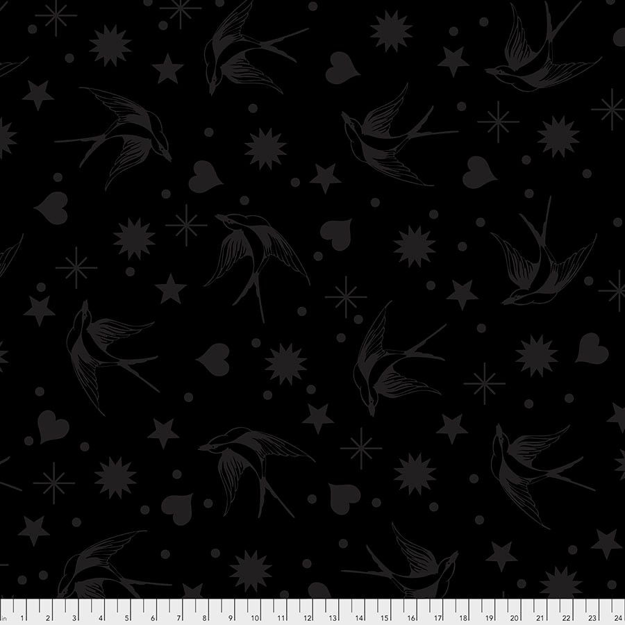 Tula Pink - Line work - Black Fairy Flakes - Jelly Roll