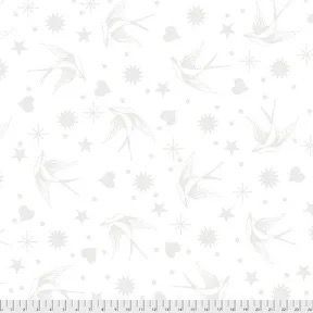 Tula Pink - Line work - White Fairy Flakes - Layer Cake