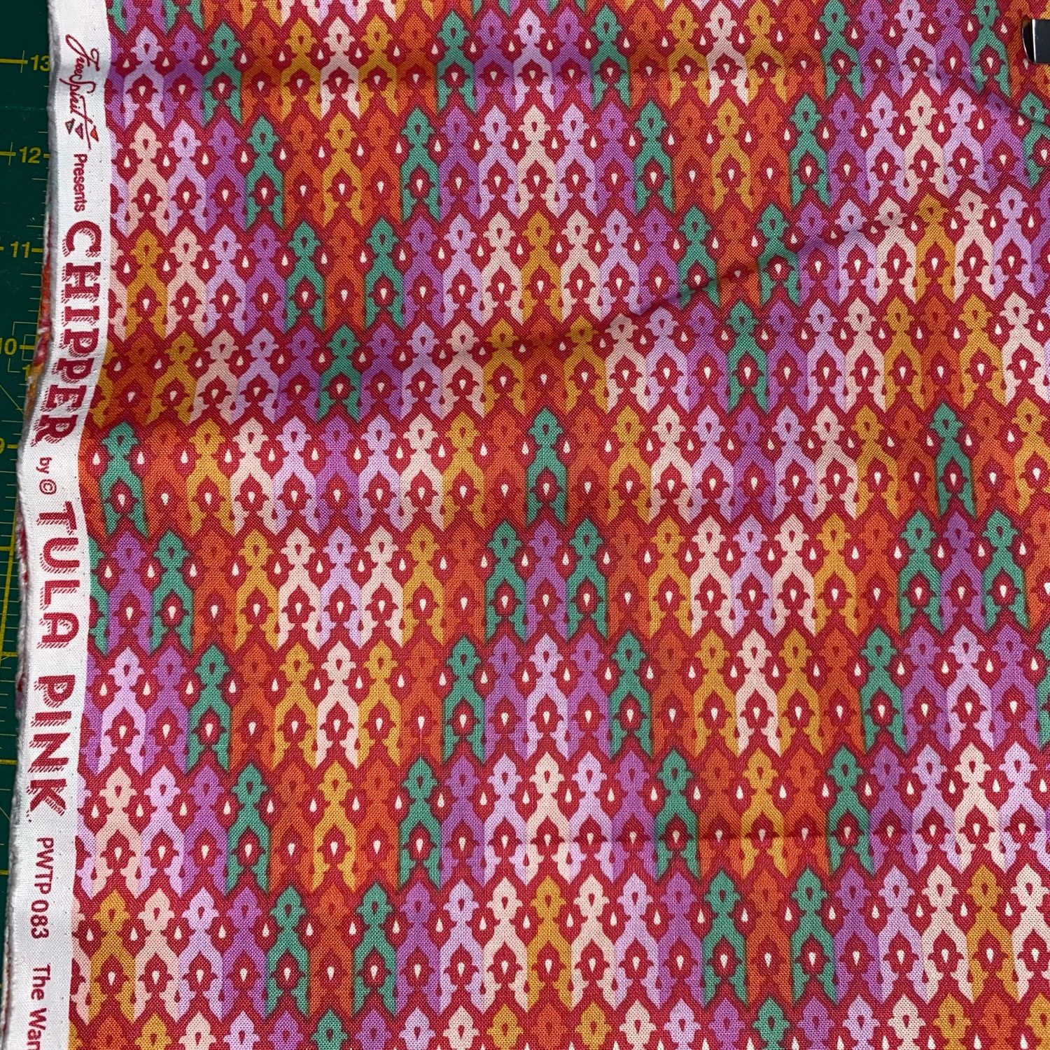 Tula Pink - Out Of Print - Chipper - The Wanderer - Pink - PWTP083 - Fat Quarter - Fab87