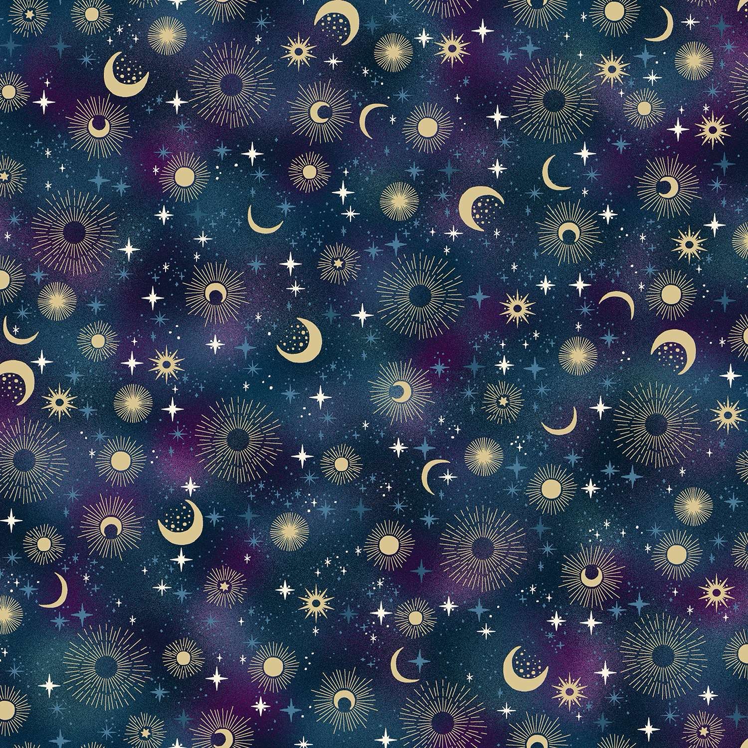 Luna - Makower - 073-B - Constellation Blue - W03.3