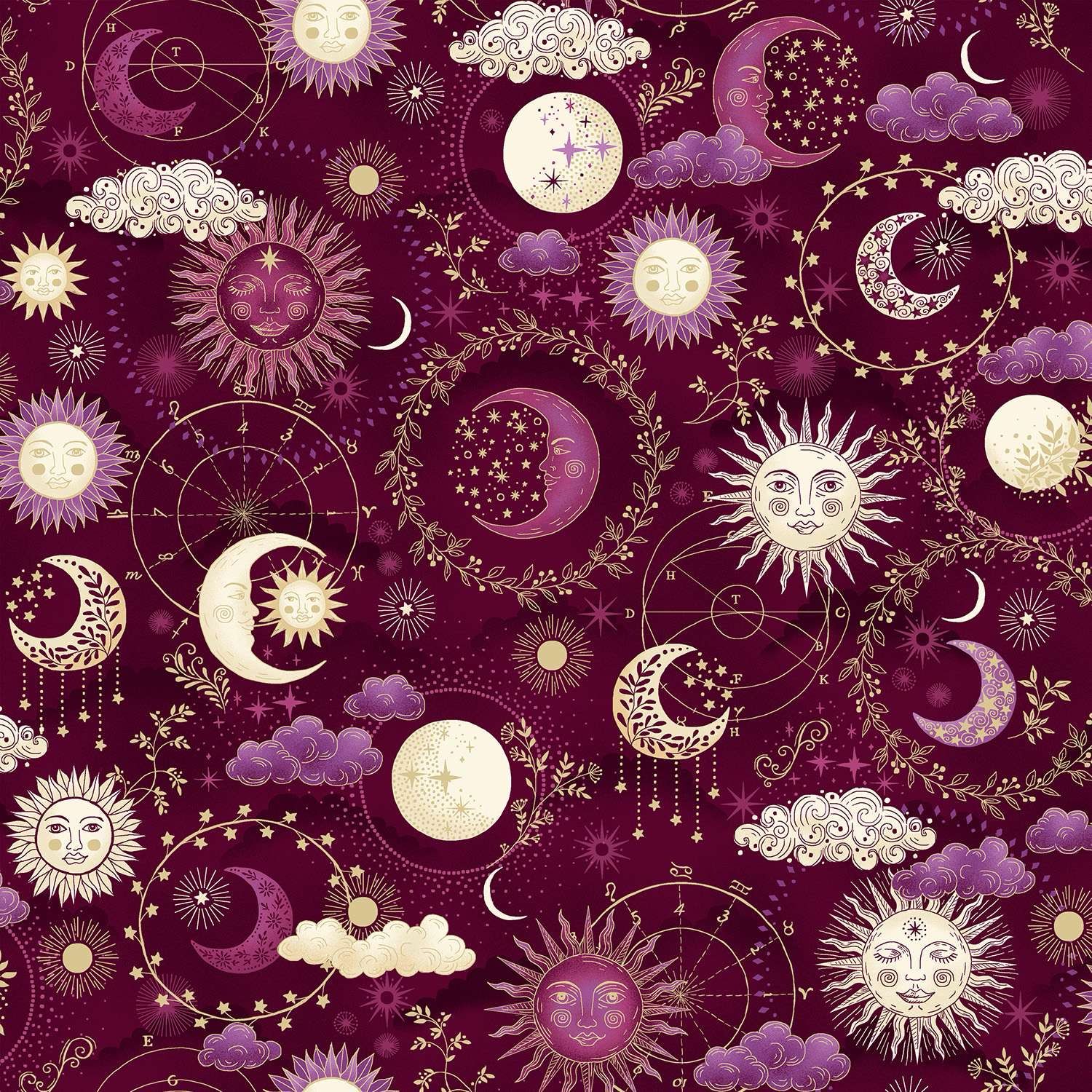 Luna - Makower - 071-R - Cosmos Red - W03.3