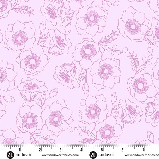 Andover Fabrics - Stephanie Organes - Color Me Pretty - 1181-LP - Violet - R5