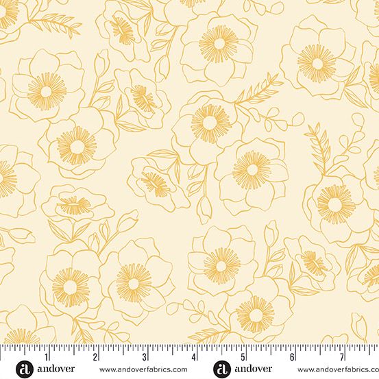 Andover Fabrics - Stephanie Organes - Color Me Pretty - 1181-LY - Saffron - R4