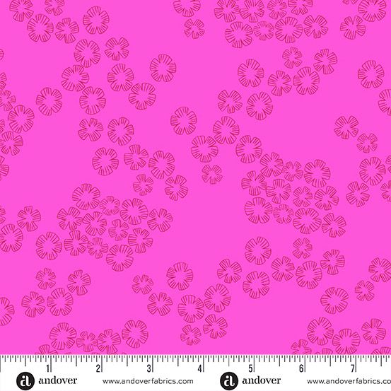 Andover Fabrics - Stephanie Organes - Color Me Pretty - 764-E1 - Bubblegum Charm - R5