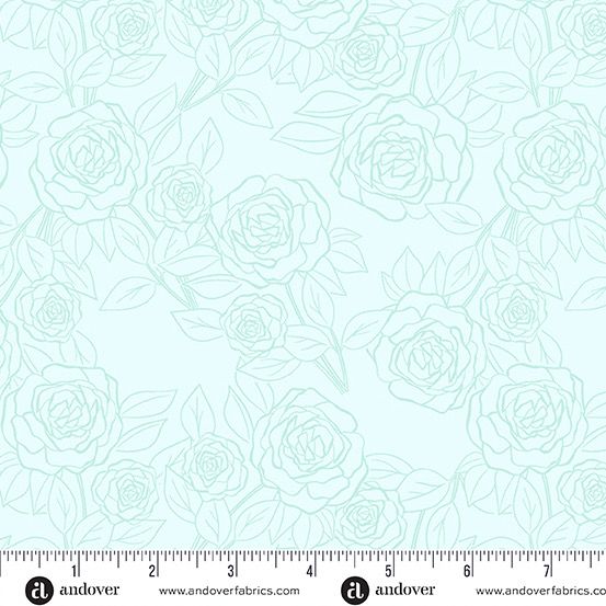 Andover Fabrics - Stephanie Organes - Color Me Pretty - 1179-LT - Water - R5