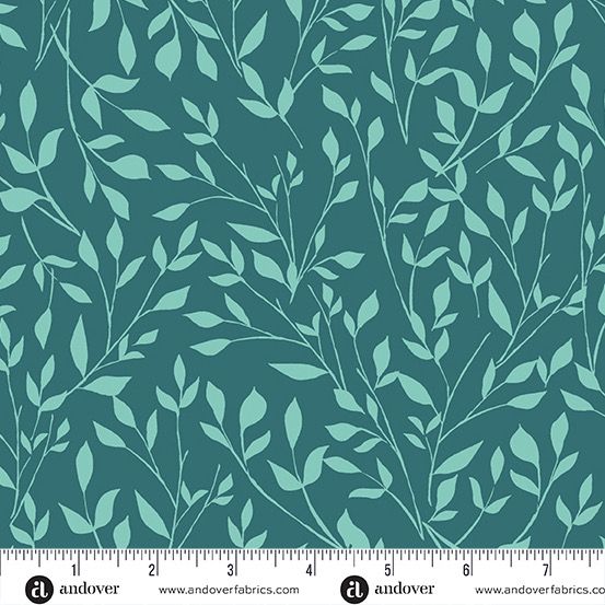 Andover Fabrics - Stephanie Organes - Color Me Pretty - 1182-T - Lagoon Meadow - R5