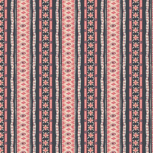Art Gallery Fabrics - Kindred - 37309 - Deep Roots Black Orange Stripe - R1