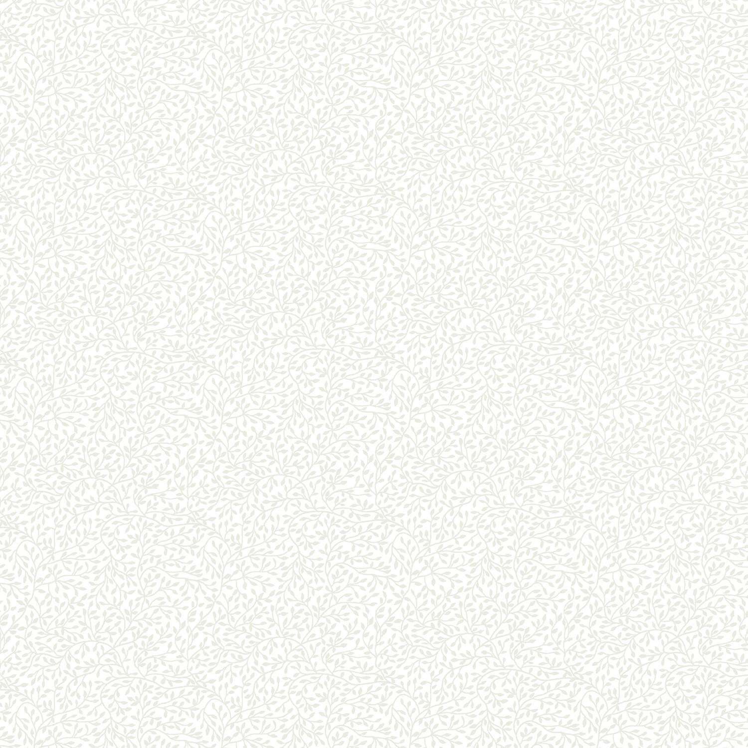 Makower - Essentials - 764-W1 - Mini Leaf - White on White - W00.2