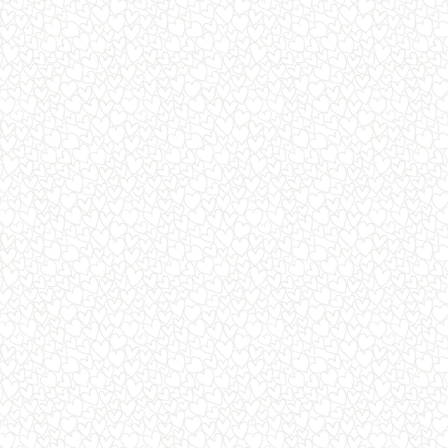 Makower - Essentials - 1909-W1 - Heart - White on White - W00.2