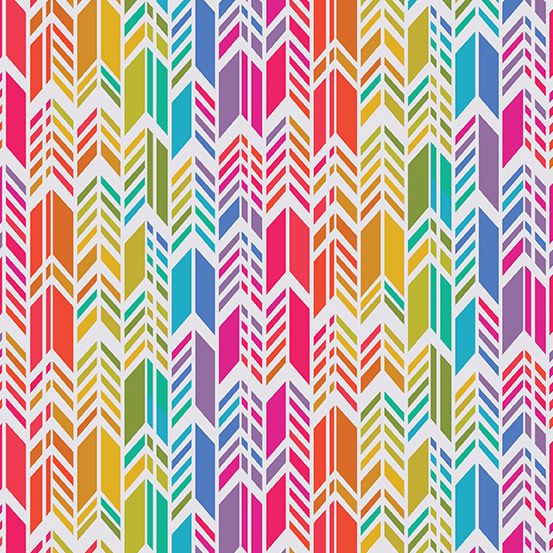 Andover Fabrics - Alison Glass - Art Theory - 9701-L - Day - Rainbow Feather - W13.2